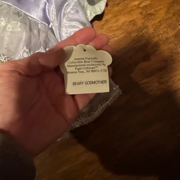 Beary Godmother Charming Purple and Silver Stuffed Bear - Picture 6 of 6